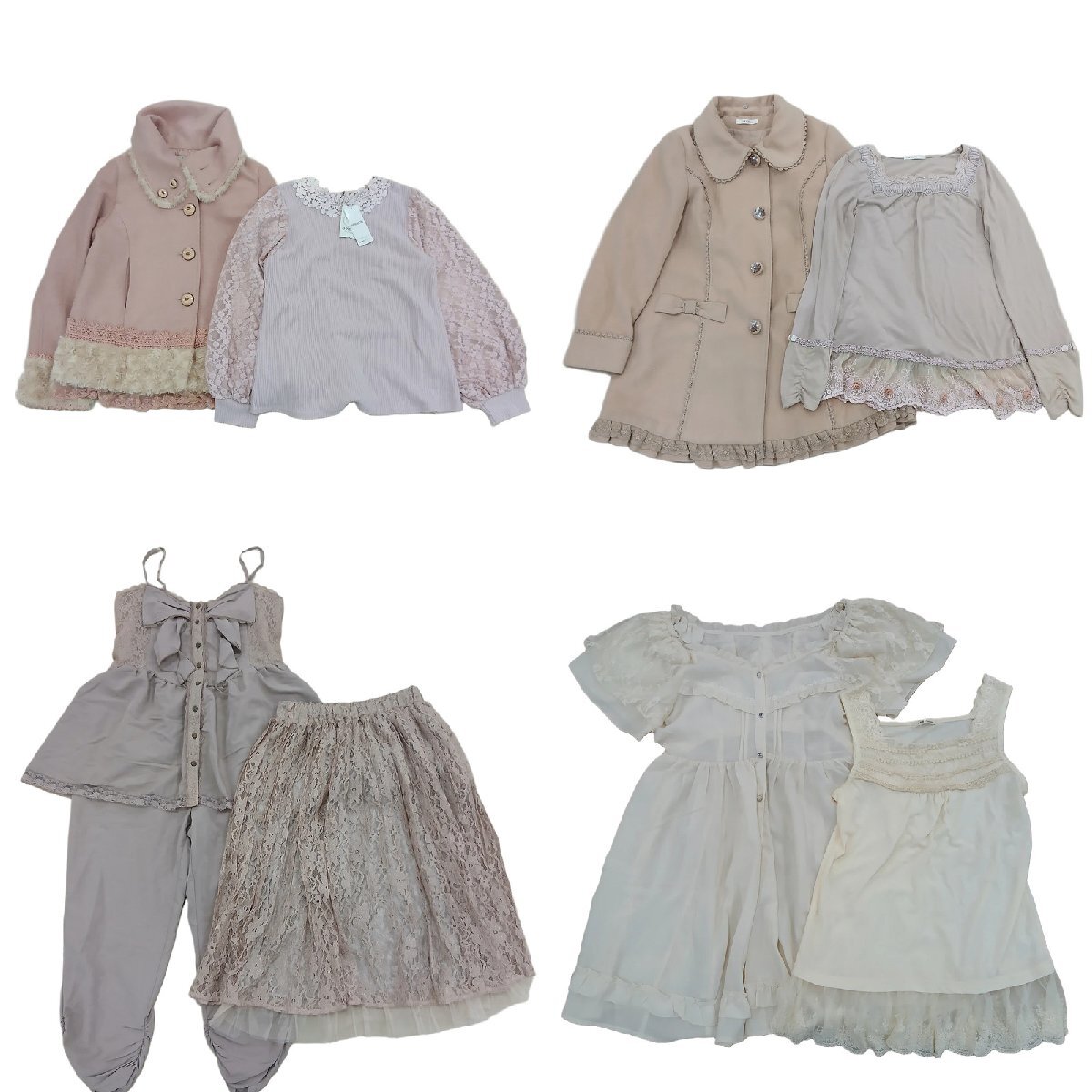 Preview of ● axes femme アクシーズファム レディース服 8点セット ピンク サイズMIX 秋冬 ショートコート ワンピース カットソー