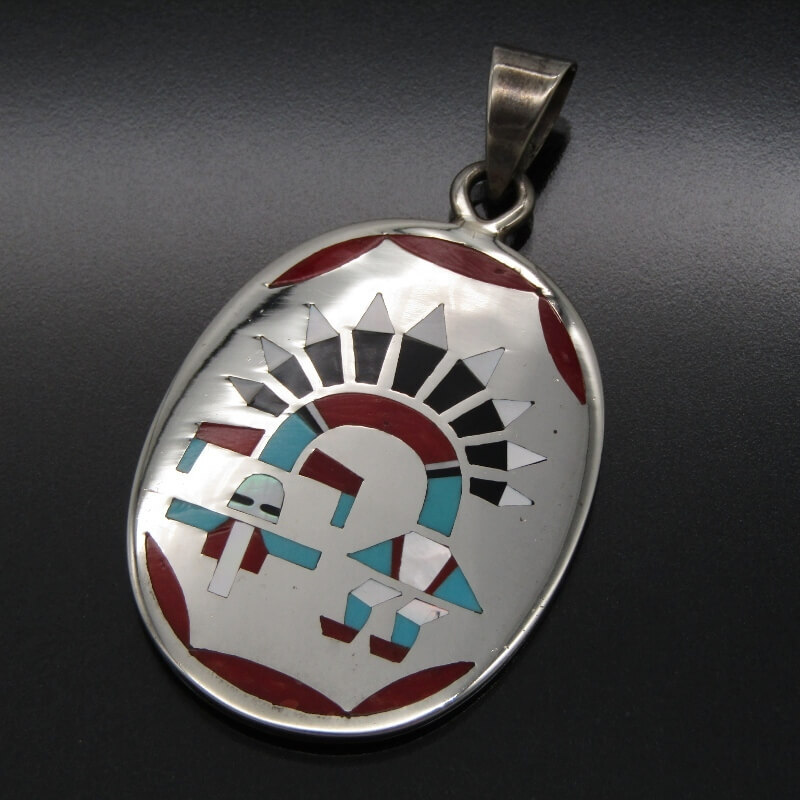 Preview of Fred & Lolita Natachu Zuni Tribe Pendant Rainbow Man Inlay FLNATACHU Top Men's Women's 28013644