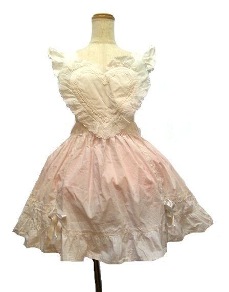 Preview of BABY THE SATRS Heart Apron Lolita Dress Heart Lace Rose