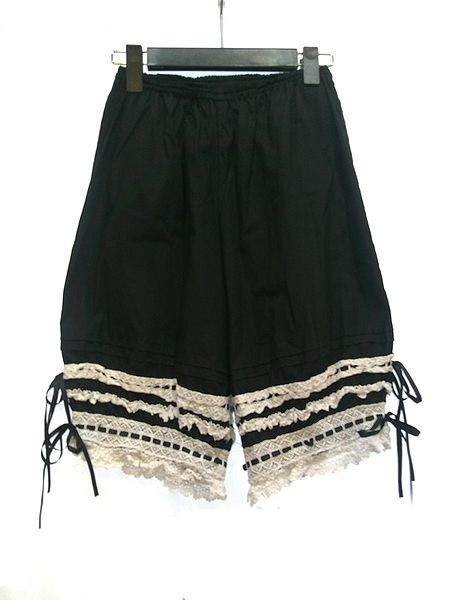 Preview of BABY THE SATRS Long Drawers Lolita Lace Black x White Drawers