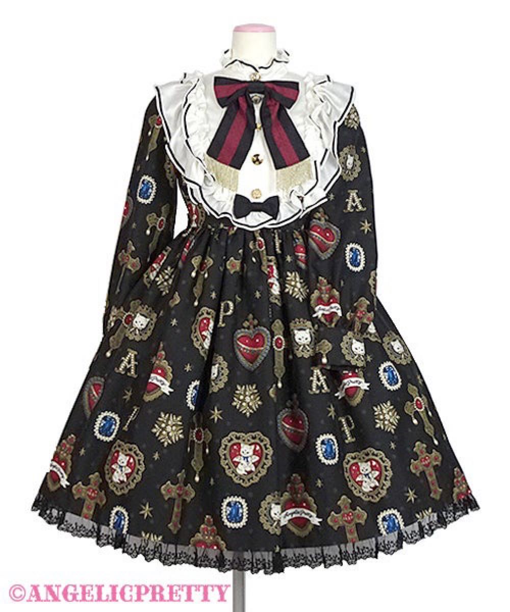Preview of Angelic Pretty Noble Collection One-Piece Dress (OP) Black Lolita Fashion Angelic Pretty