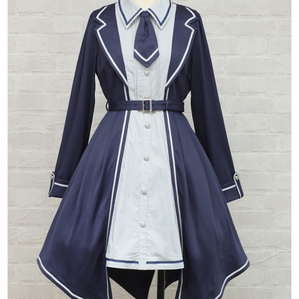 Preview of Amavel アマベル 軍服風 レイヤードワンピース ネイビー