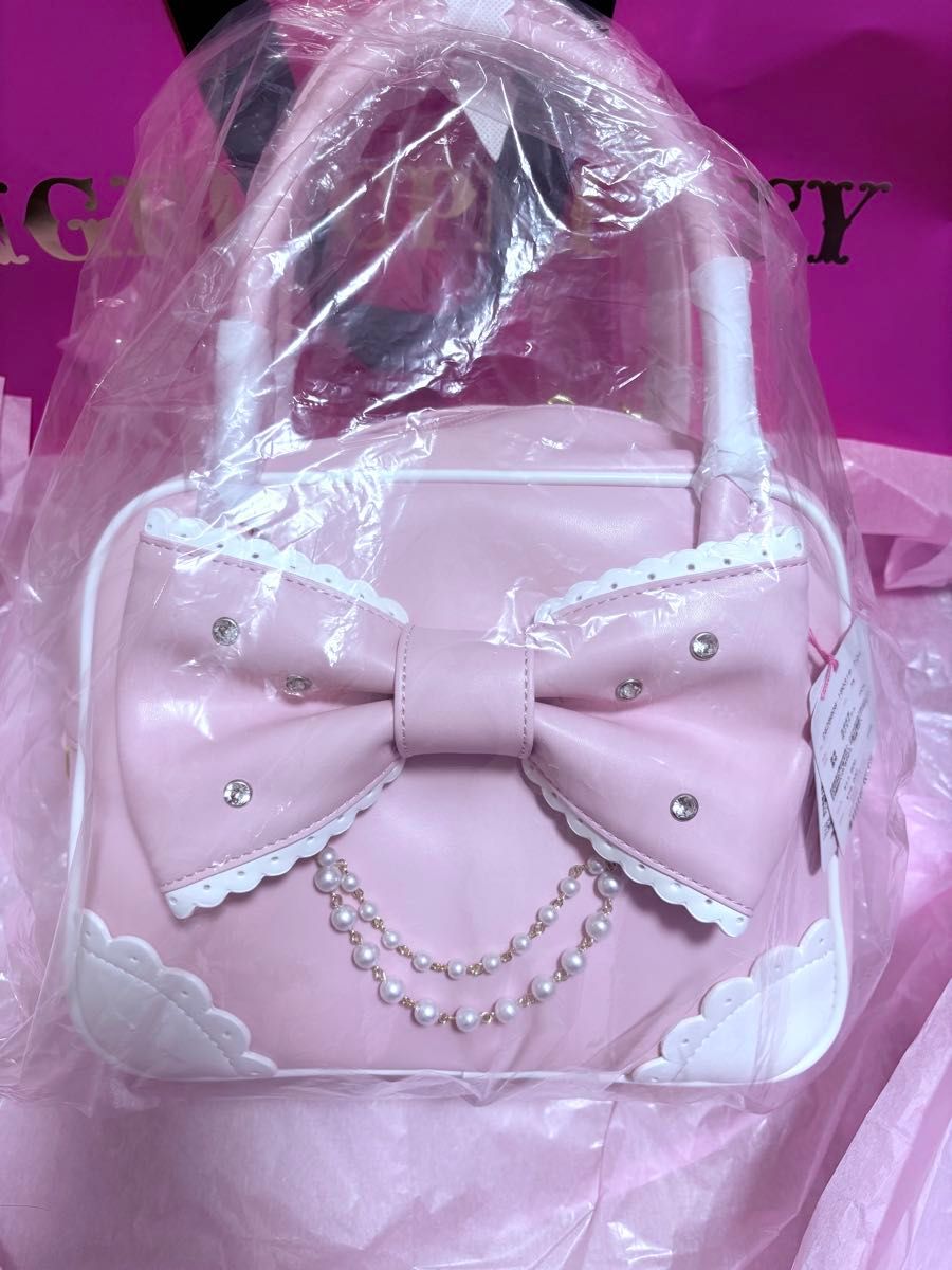 Preview of Angelic Pretty 宝石リボンボストンバッグ小 ピンク 2WAY