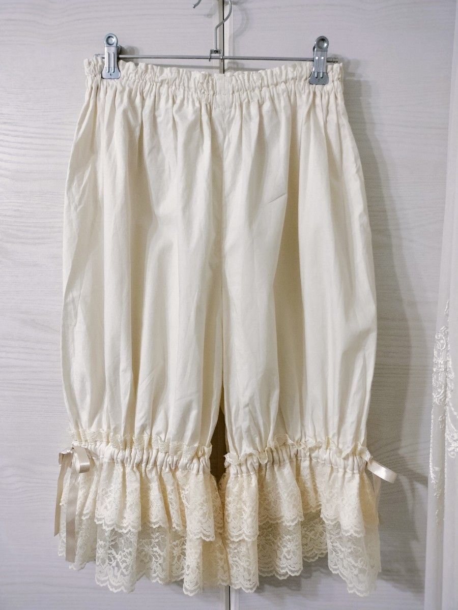 Preview of Metamorphose Russell Lace Drawers Lolita Pettipants Ecru Lace Frill Ribbon