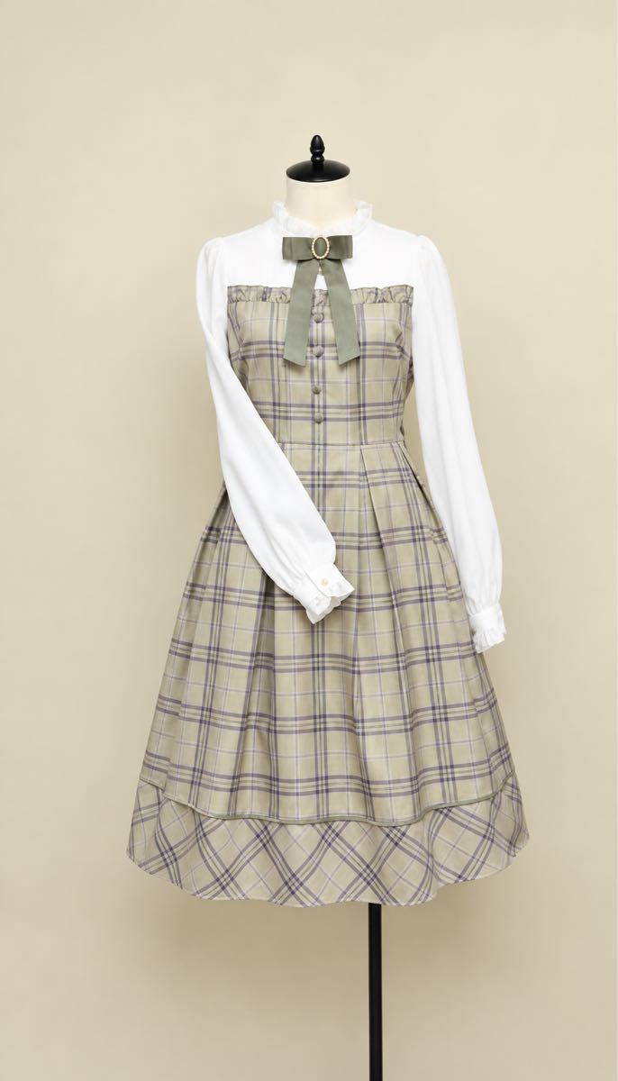Preview of 美品 Amavel Classical Plaidワンピース グリーン