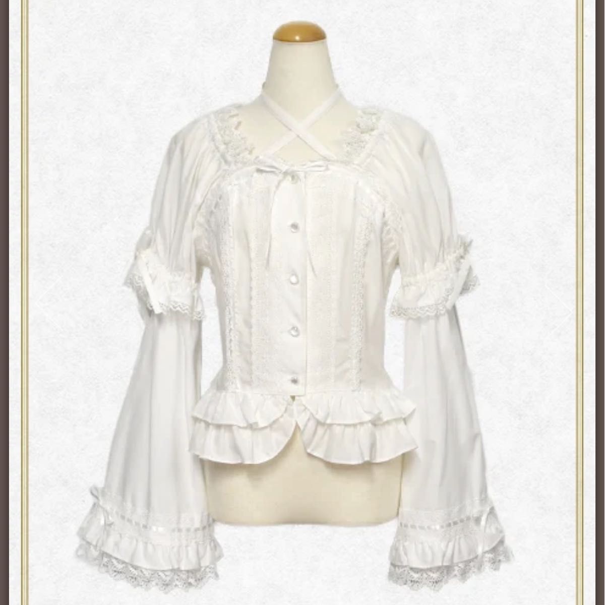 Preview of BABY,THE STARS SHINE BRIGHT Princess Sleeve Back Shirred Blouse (Lolita Style)