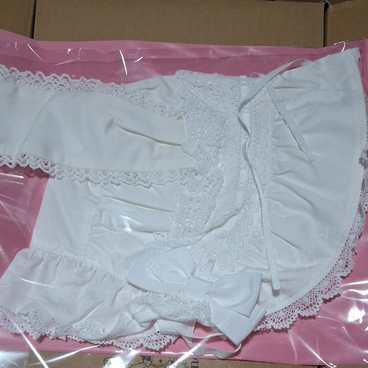Preview of BABY, THE STARS SHINE BRIGHT Bunny Ear Bonnet, Off-White, Lolita