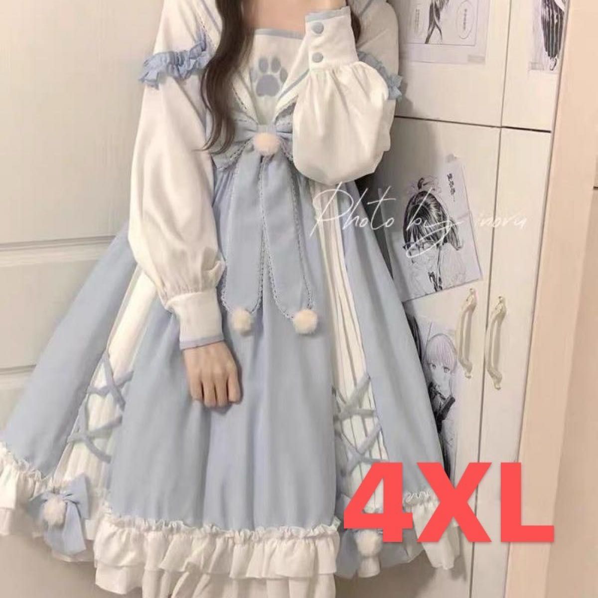 Preview of ワンピース レディース 春秋 大きいサイズ ロリータ風 ティアード LWHA015