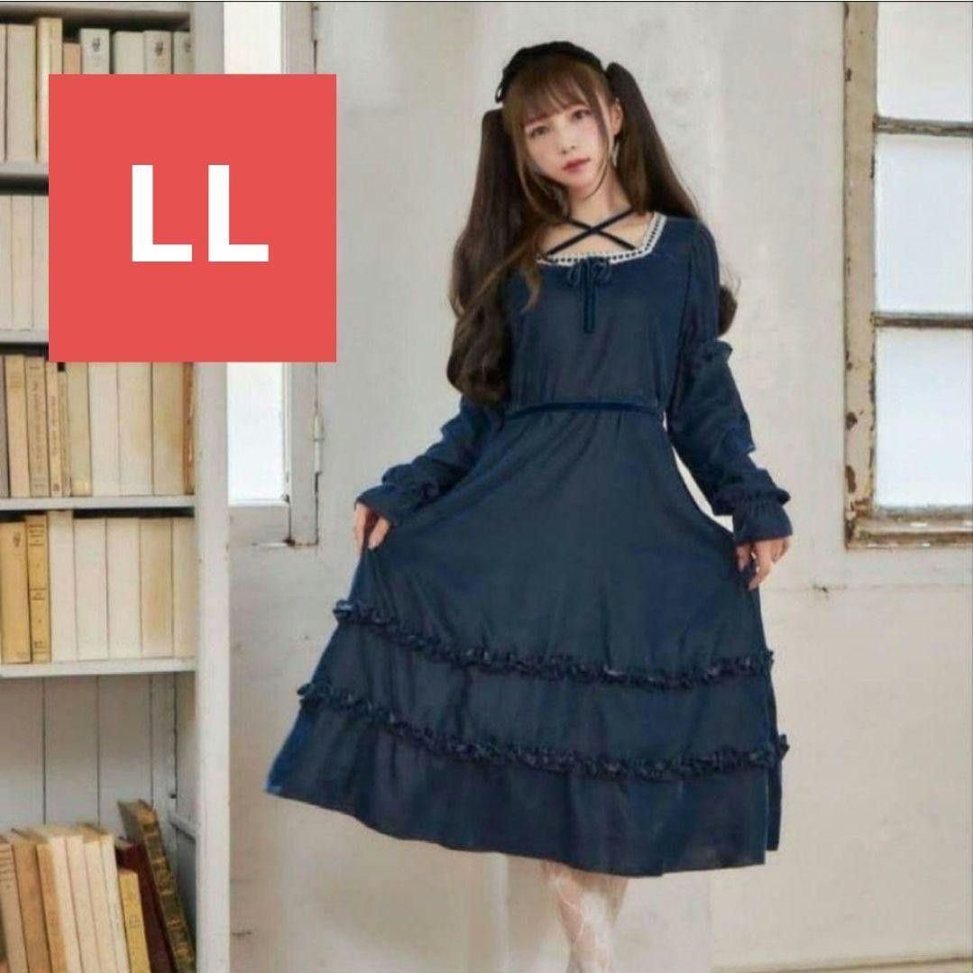 Preview of 【新品】クラシカルフリルベロアワンピース 皆方由衣 ロリータ クラロリ しまむら