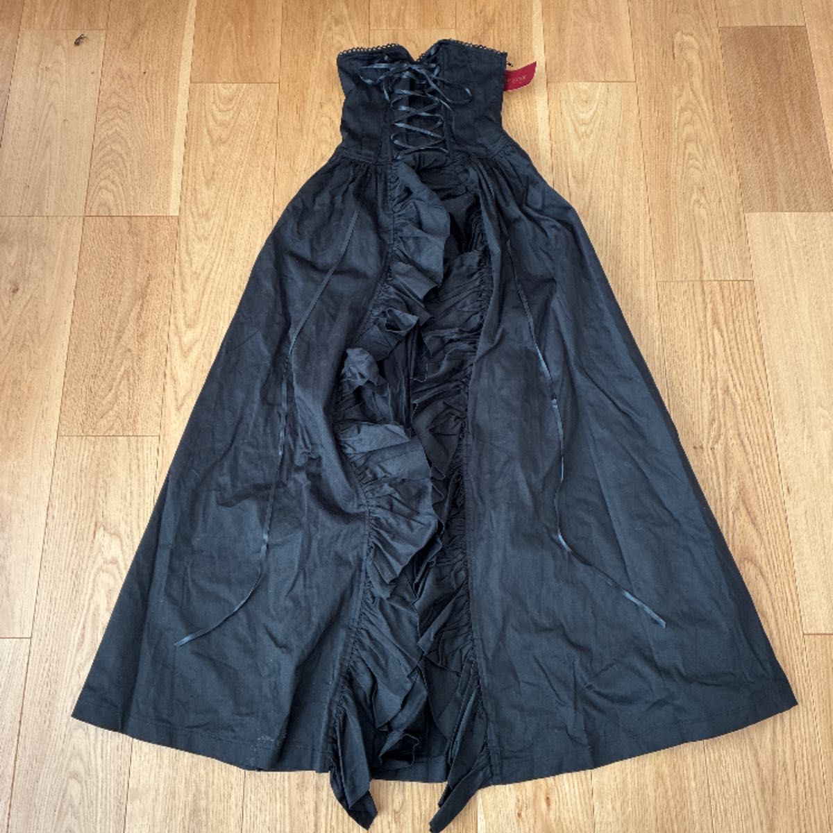 Preview of 【新品タグ付き】BODYLINE 前開きフリル超ロングスカートレースアップ M