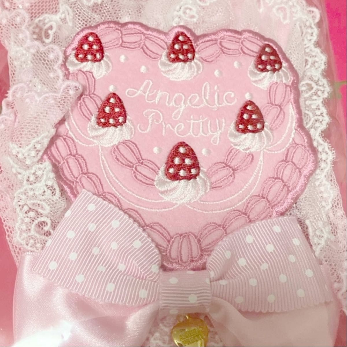 Preview of Angelic Pretty Happy Cakes Rosetta Brooch, Pink, Brand New, Unused