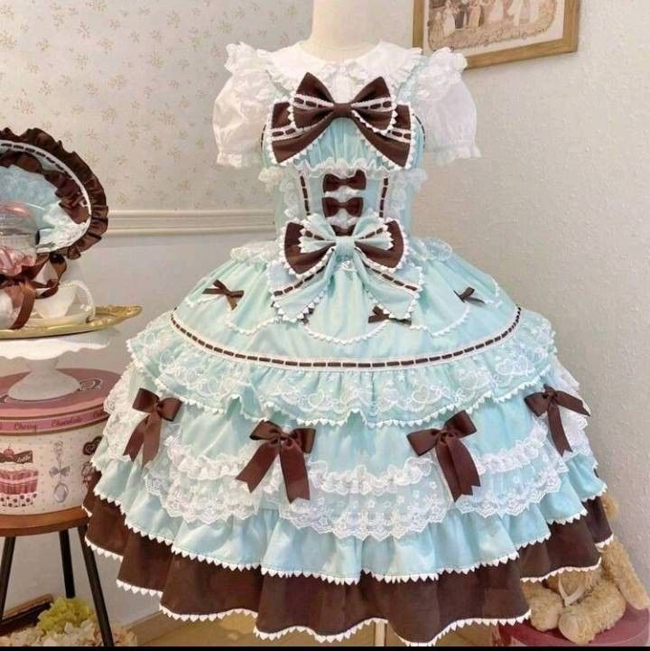Preview of Headpiece Lolita Dress Chocolate Mint Sweet Lolita