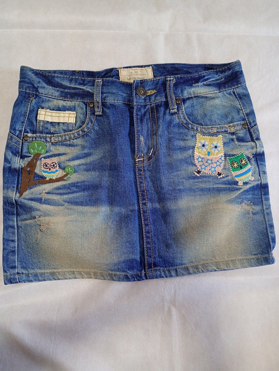 Preview of LOLITA JEANS ロリータジーンズ デニムミニスカート フクロウ刺繍