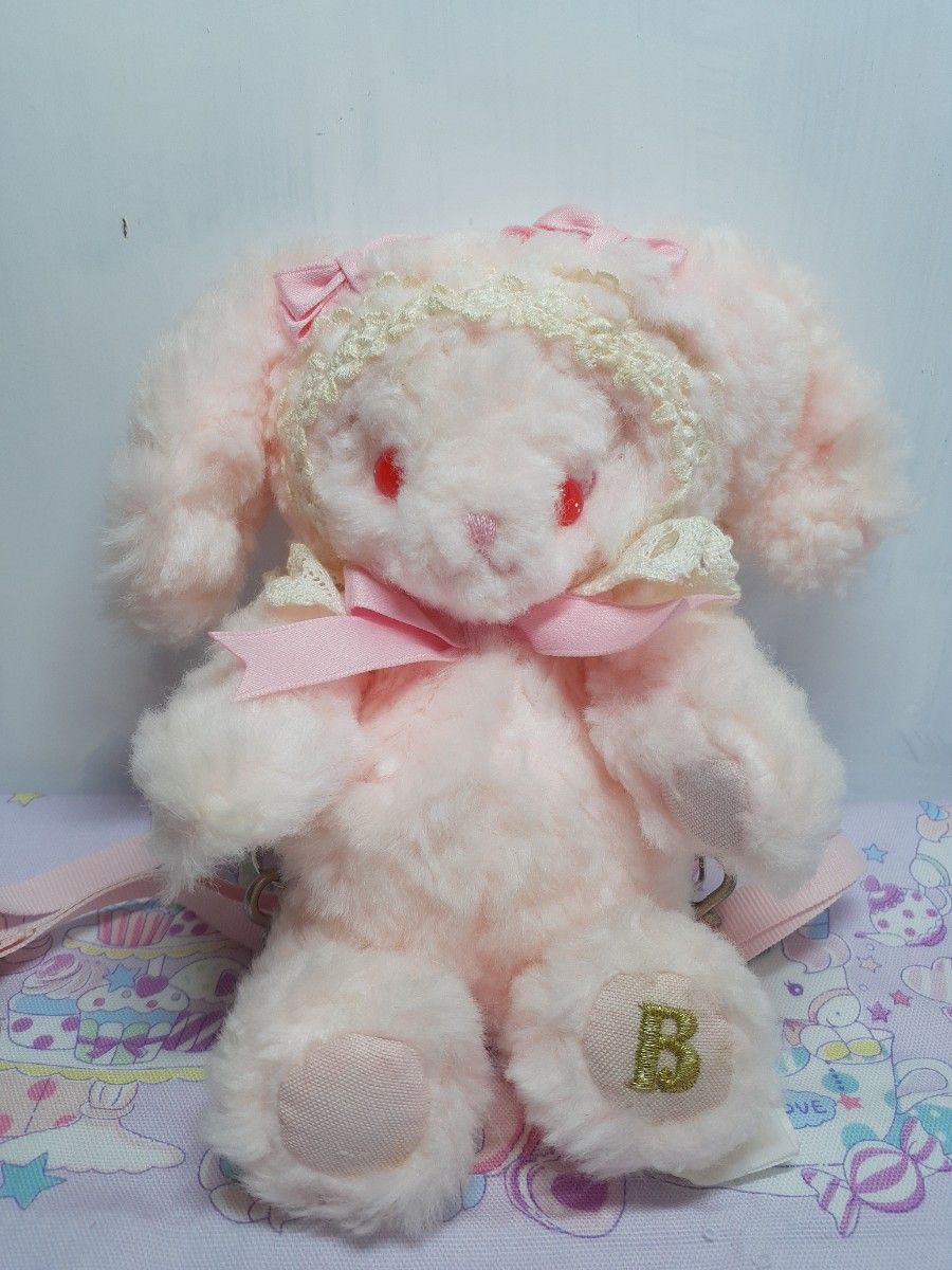 Preview of BABY, THE STARS SHINE BRIGHT Usakumya Mini Backpack (Pink) - Has stains, scratches, and smudges.