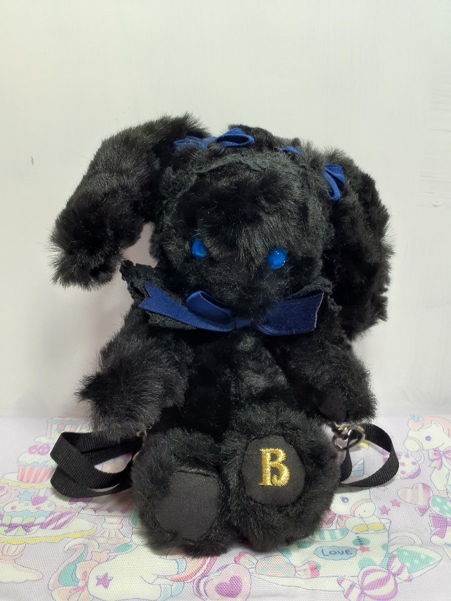 Preview of BABY, THE STARS SHINE BRIGHT Usakumya Mini Backpack (Black x Blue)