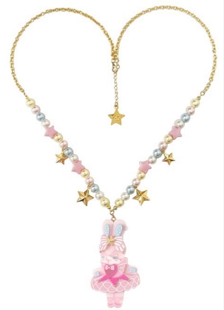 Preview of Angelic Pretty Pastel Toys Theater Lyrical Bunny Necklace Pink