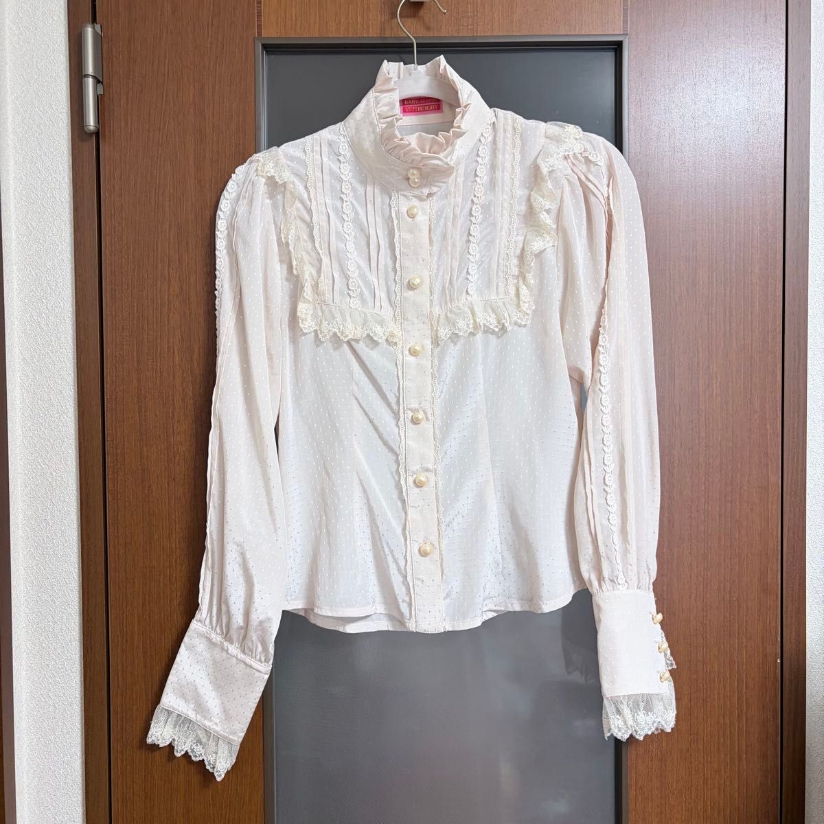 Preview of BABY, THE STARS SHINE BRIGHT Long-Sleeved Blouse, Baby Pink, Ribbon Party, Lolita Dress
