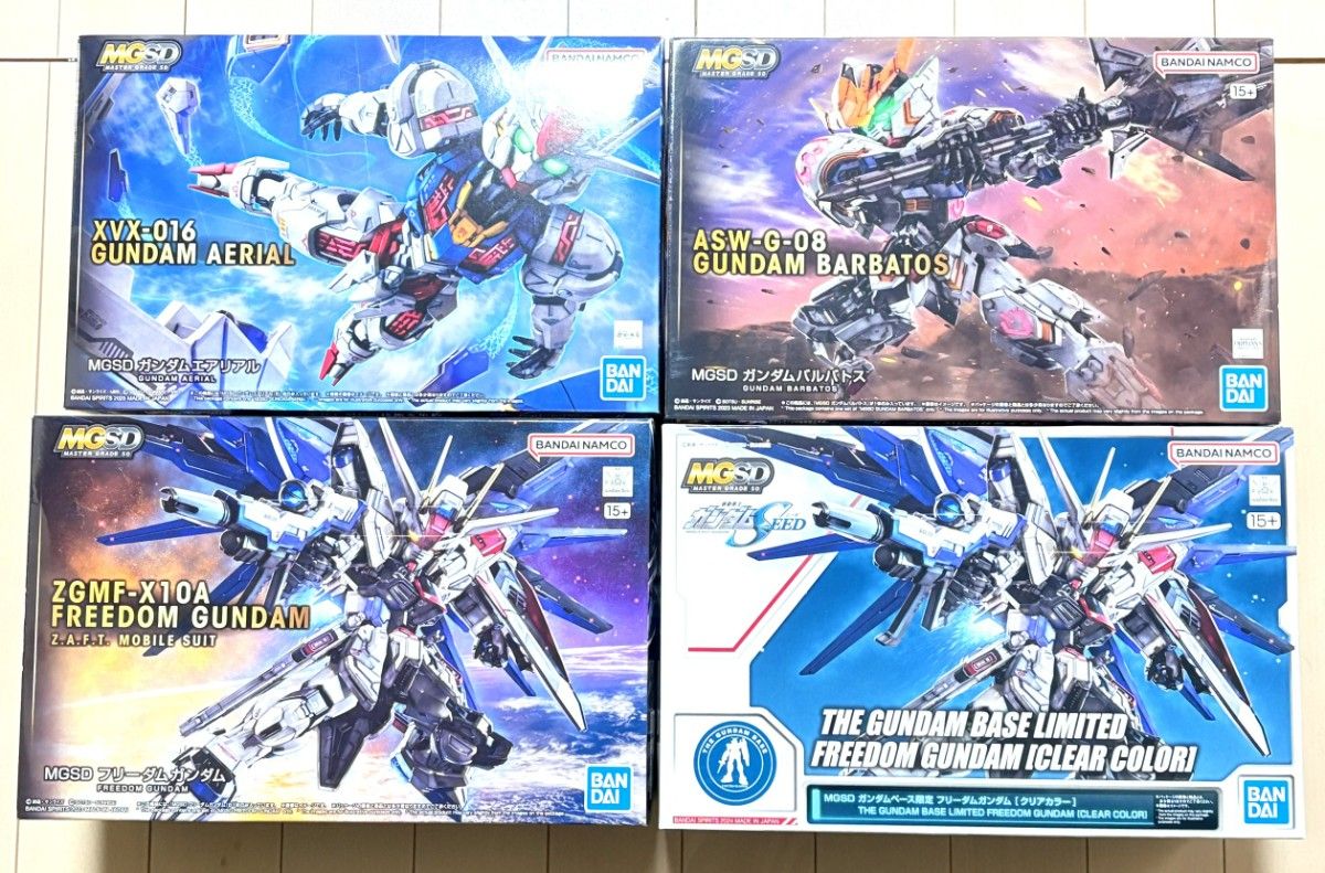MGSD ガンダムバルバトス デスティニー フリーダム ウイングゼロEW 4体