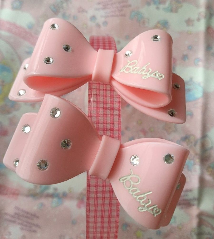 Preview of BABY, THE STARS SHINE BRIGHT Ribbon Headband Pink with Rhinestones