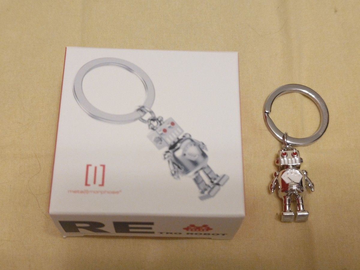 Preview of metamorphose robot keychain, silver