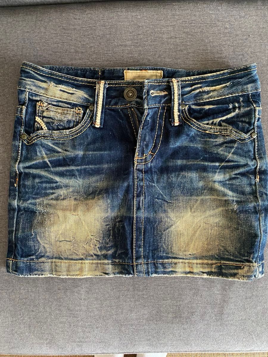 Preview of LOLITA JEANS ロリータ ジーンズ デニムミニスカート ダメージ加工 ヴィンテージ風 ブルー
