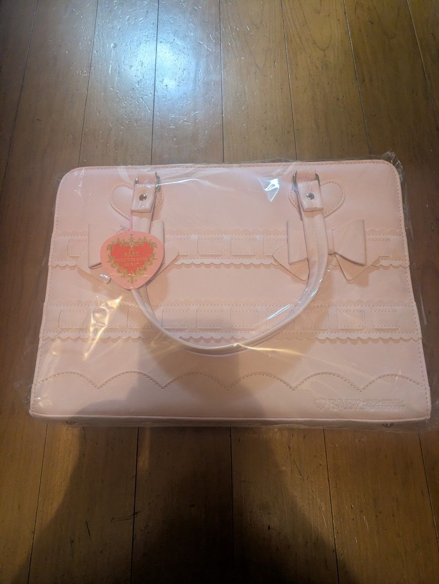 Preview of BABY, THE STARS SHINE BRIGHT Ribbon Tote Bag Pink