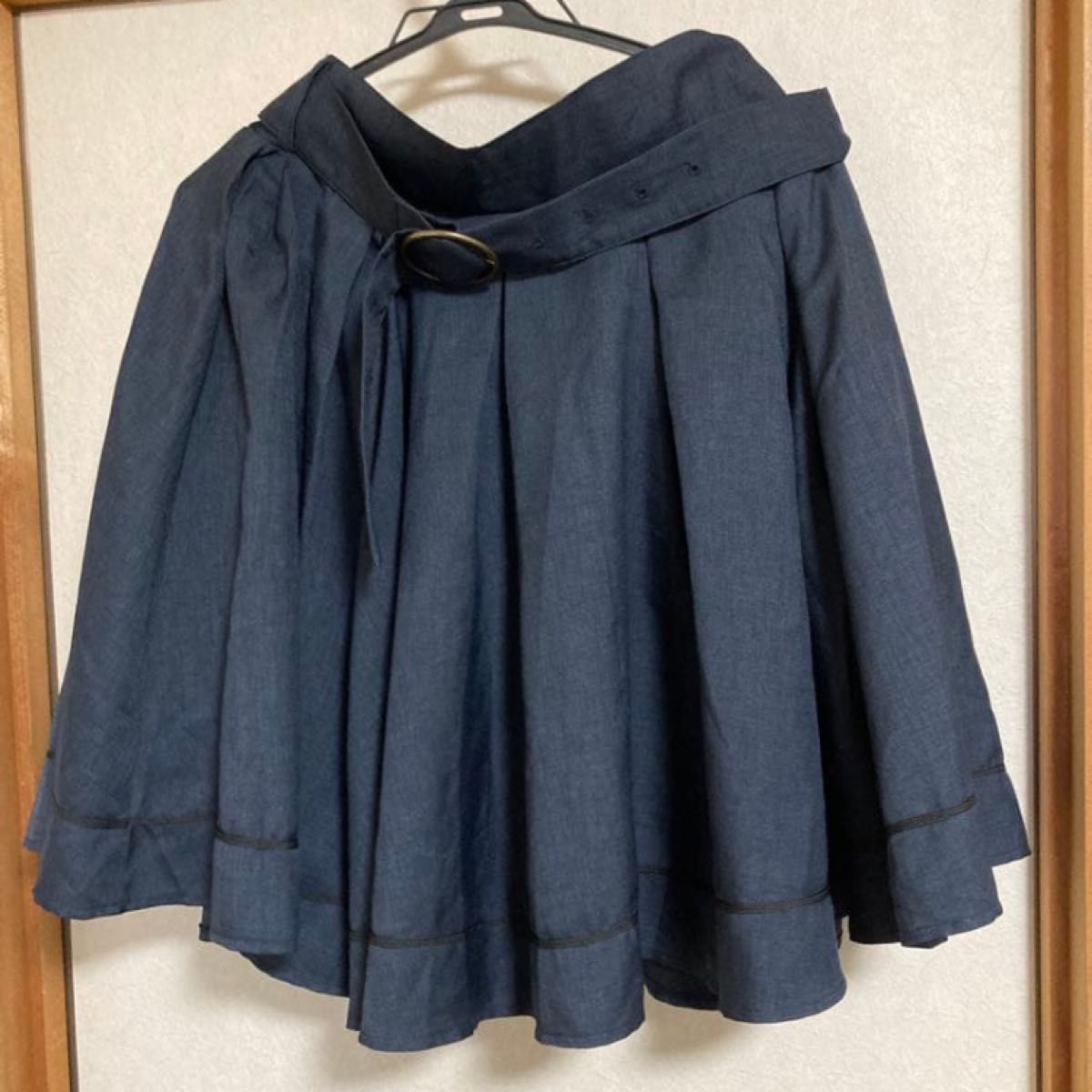 Preview of Marine Academia Skirt LL Navy Blue Classic Lolita Kurumi Shimamura Shimami