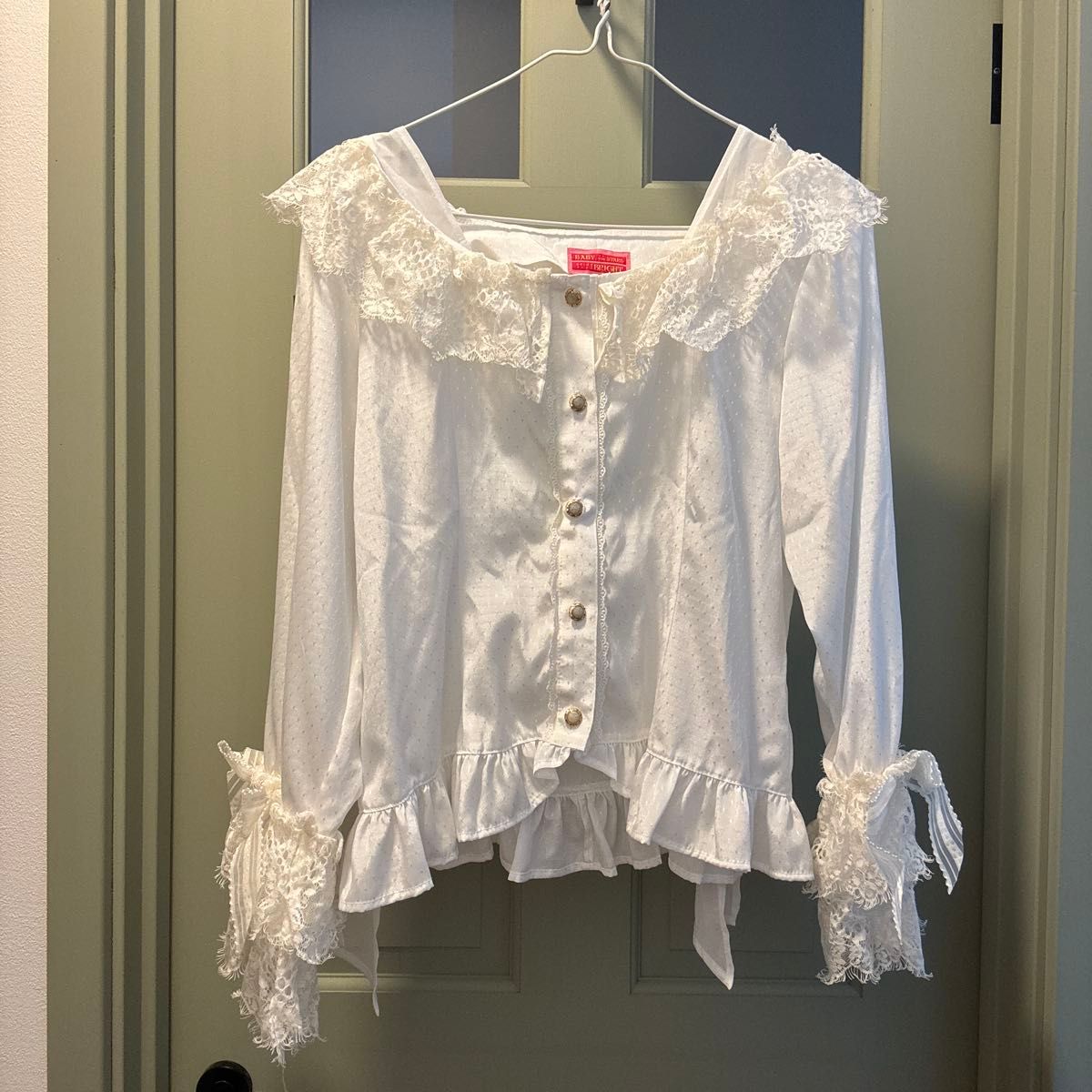 Preview of BABY, THE STARS SHINE BRIGHT Blouse, White, Lace, Frills