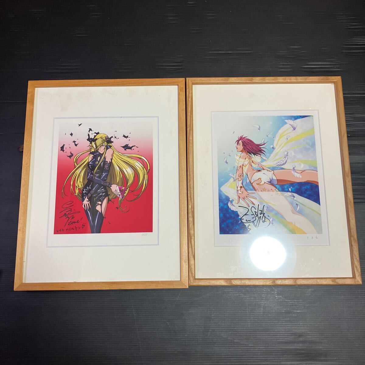 サイン、直筆画 島涼香/かかずゆみ 直筆サイン入りカラー複製色紙