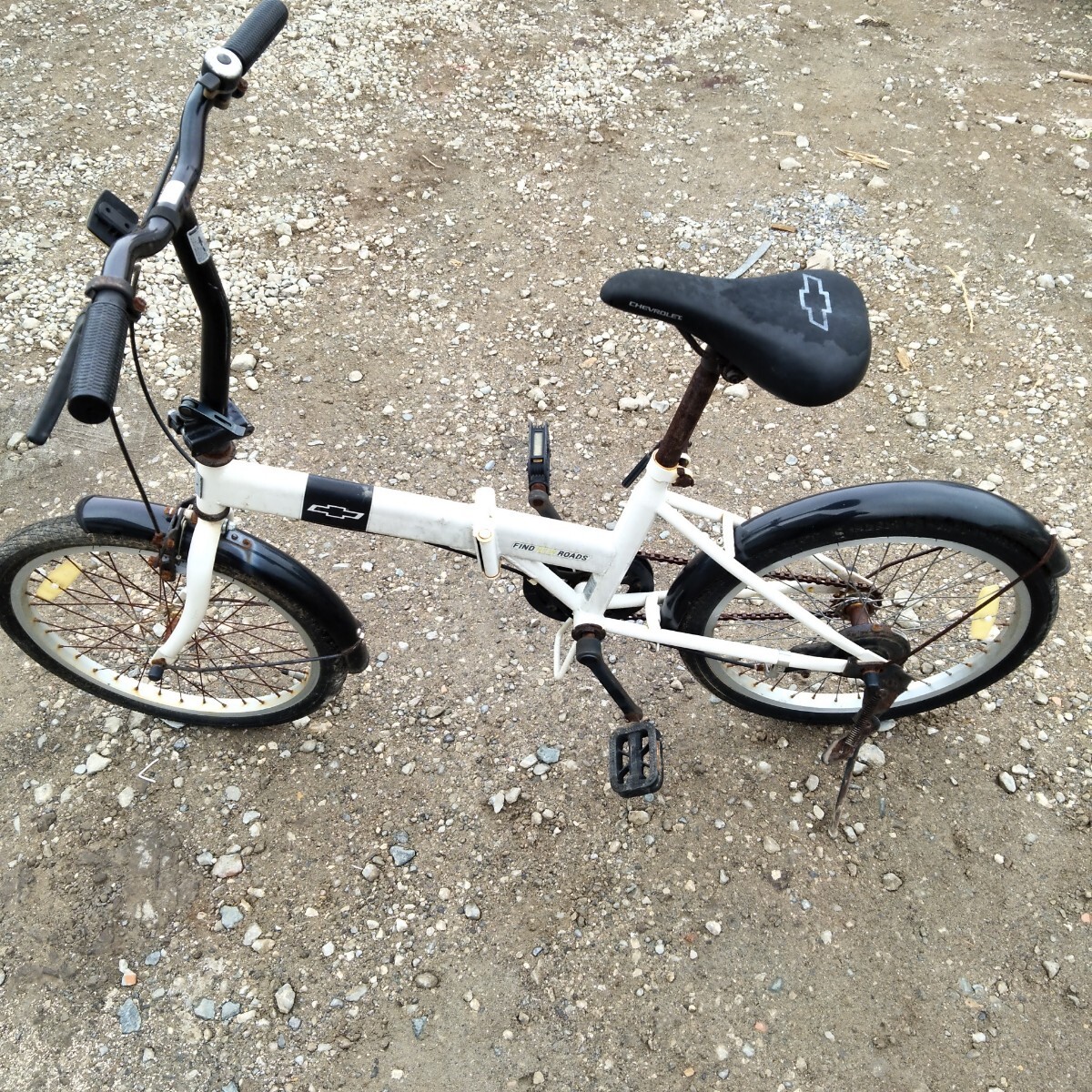 E312☆ 12800円☆ 折りたたみ中古自転車【20インチ グレー かご付き】