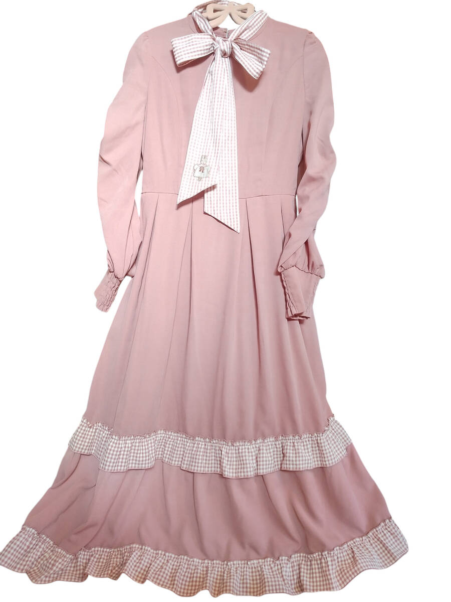 Preview of ■Maison de FLEUR■Marroncreamギンガムチェックワンピース ダークピンク■青木美沙子コラボ定価17600円ミモレ丈サンリオマロンクリーム■