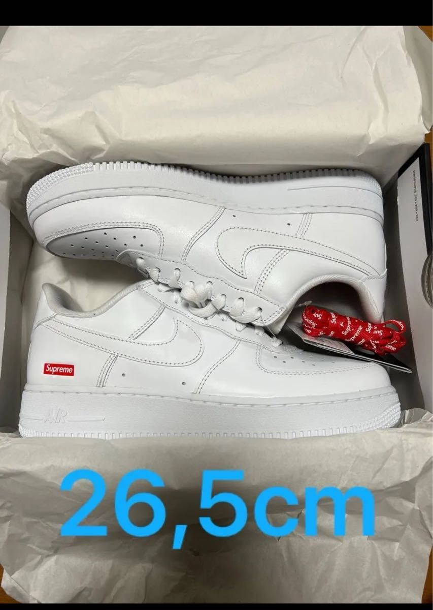 新品未使用 Supreme × Nike Air Force 1 Low White エアフォース1 ロー