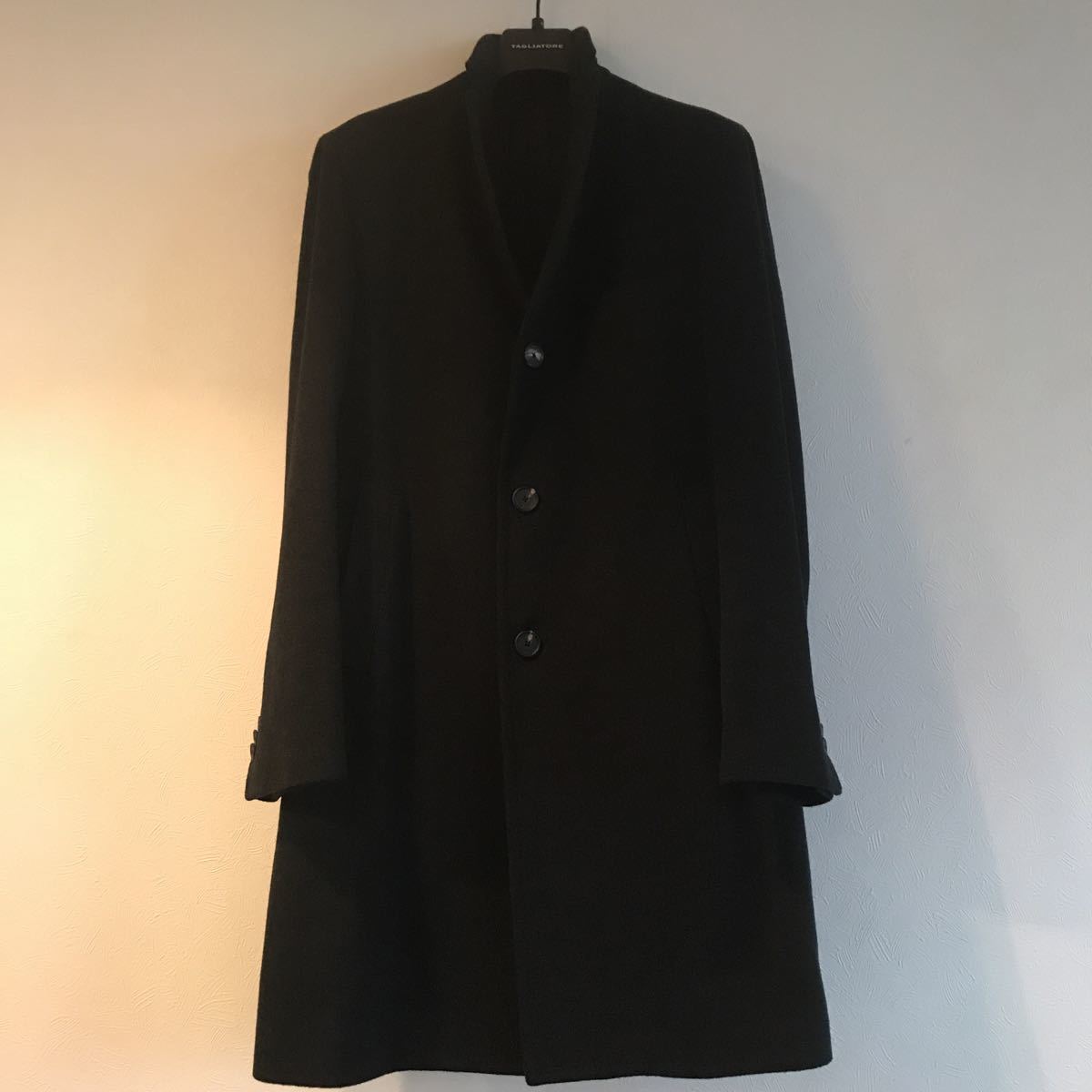 現行タグ・未使用品・52】TAGLIATORE チェスターコート カシミヤ 黒