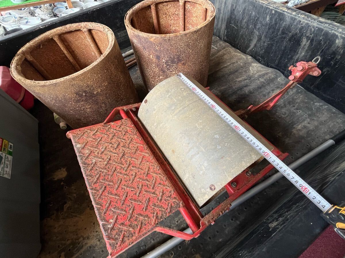 福岡県みやま市】乗用麦踏みローラー 幅:1450mm 7連 ゴム車輪