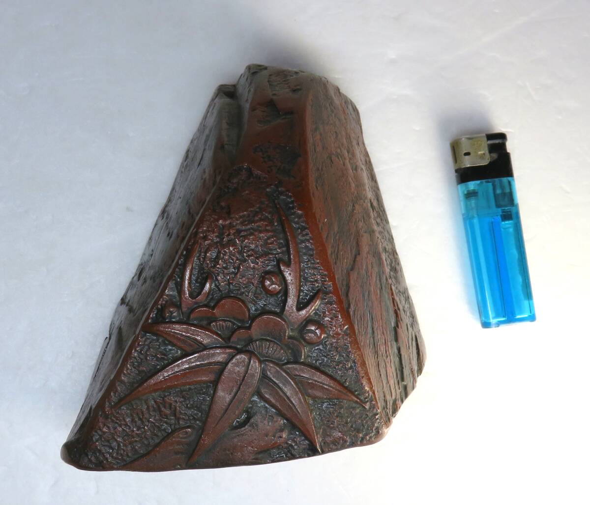 美形 美品 すずり 雄勝硯 ⭕️壺型彫刻の大型硯 龍鳳堂 今泉新平