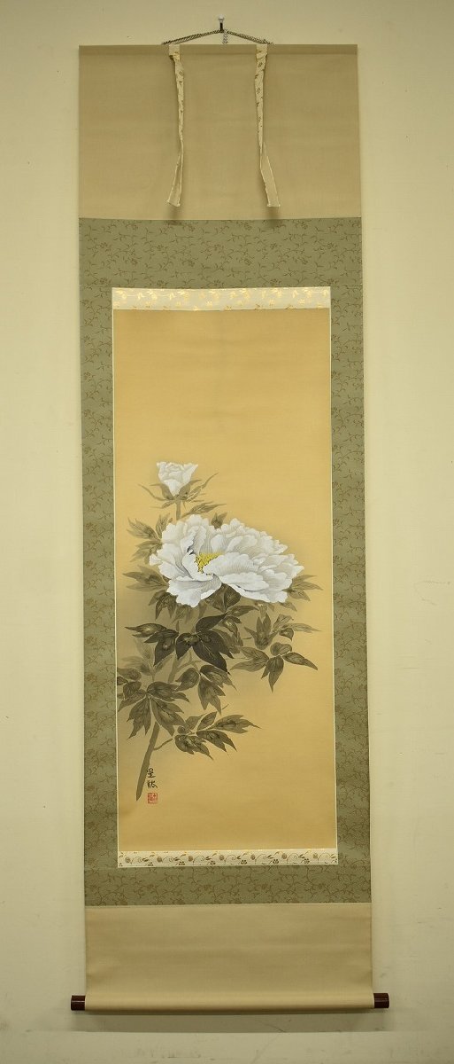 川村憲邦 日本画 3号「牡丹」 牡丹 日本画