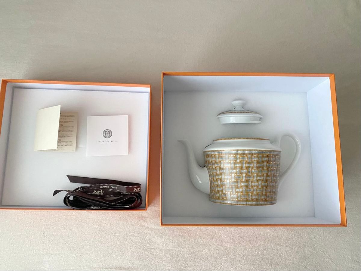 未使用 HERMES エルメス ヴィドポッシュ トレー モザイク 24 プラチナ