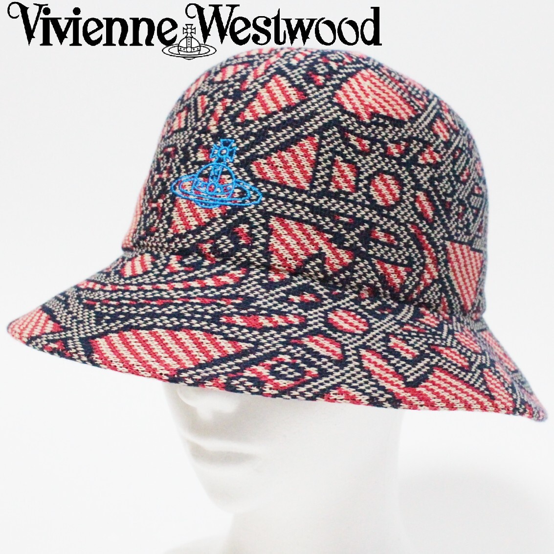 新品 ヴィヴィアンウエストウッド オーブ刺繍 UVカット バケットハット ヴィヴィアンウエストウッドVivienneWestwoodオーブ刺繍柄バケット
