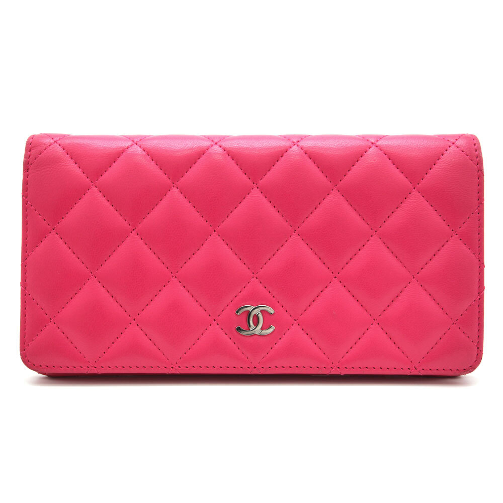 即決】CHANEL シャネル ココマーク マトラッセ ラウンドファスナー 長
