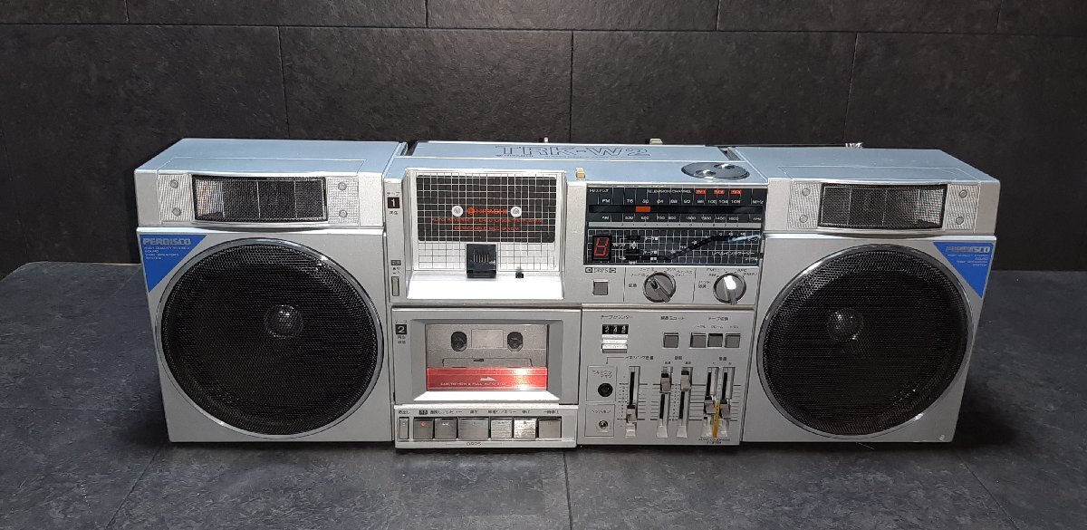 昭和レトロ ラジカセ TRK-W2 HITACHI 通電OK