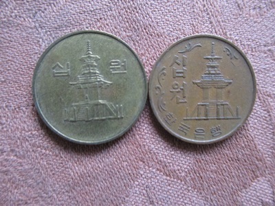 韓国硬貨 まとめ 100ウォン 500ウォン 50ウォン 10ウォン 外国