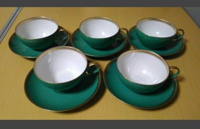 CM471】香蘭社 限定版高級磁器 カップ&ソーサー スプーン セット 皇居 