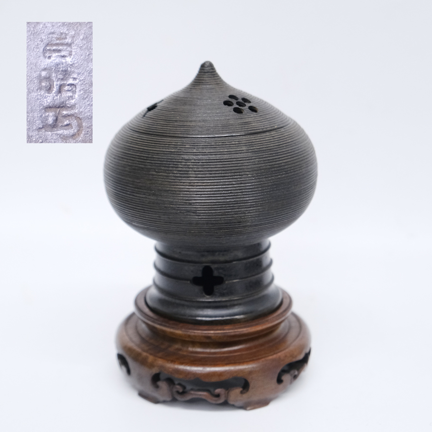 4-23)名越昌晴.龍紋.銅瓶.水注