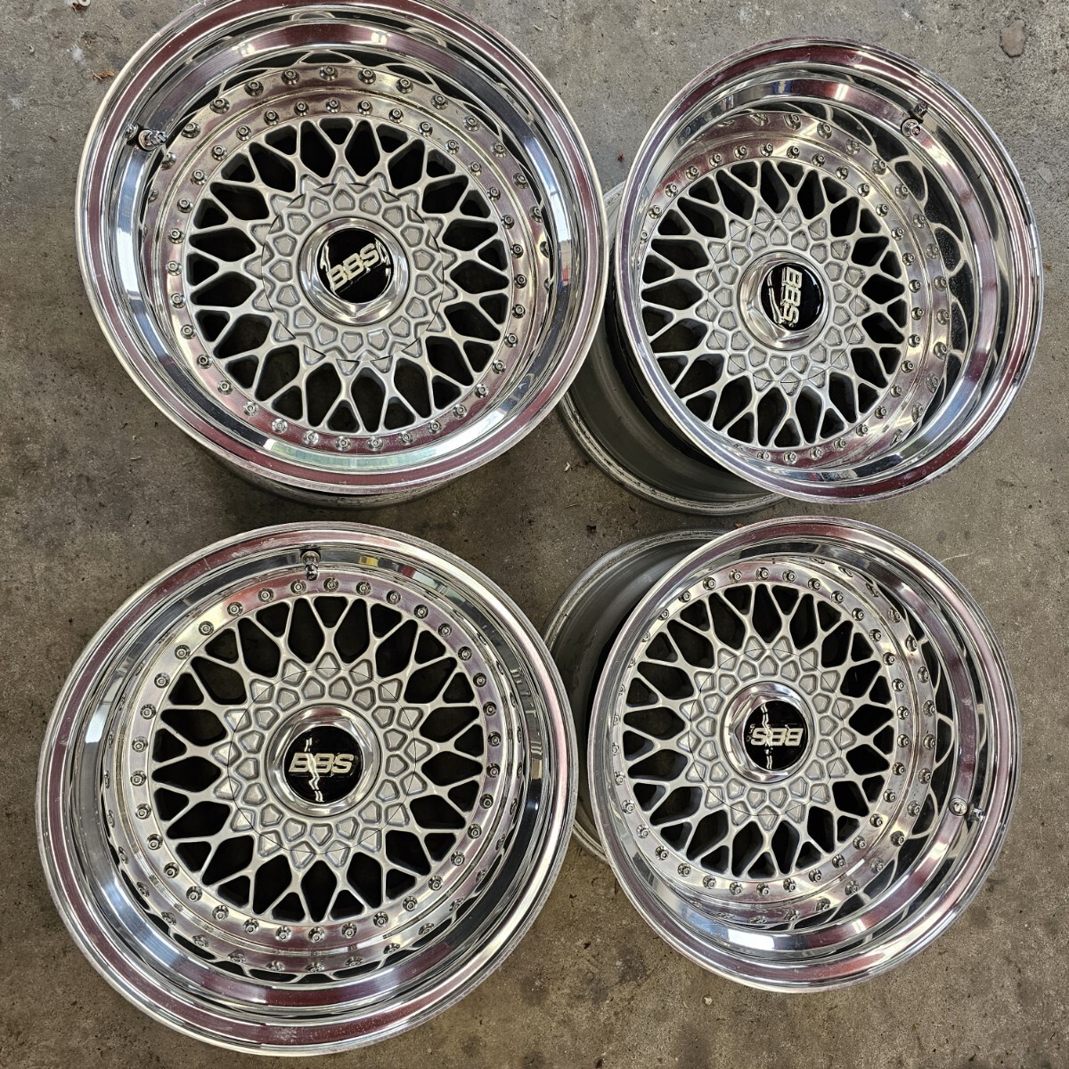 ☆中古☆ BBS RSリム 社外アウターリム16to18 リバレル 2枚