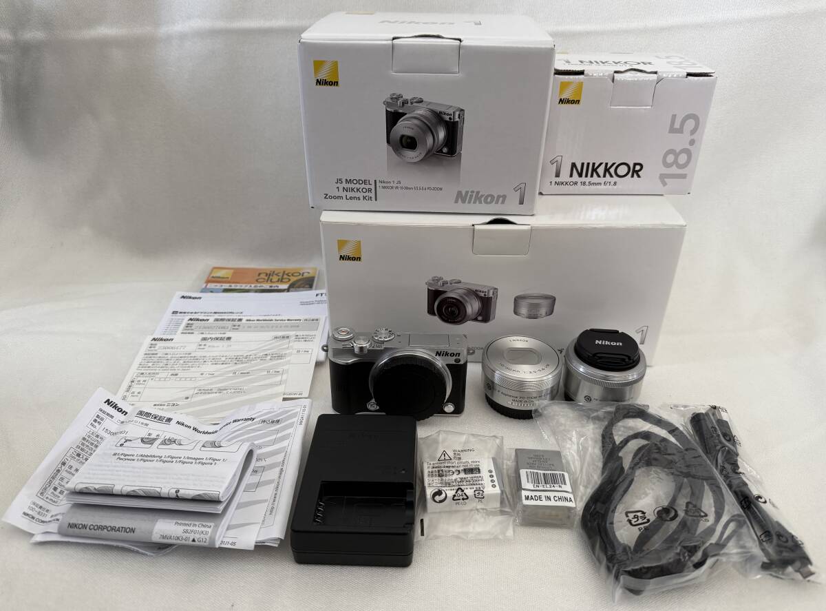 ☆ ニコン Nikon 1 J5 ダブルレンズキット シルバー ミラーレス一眼