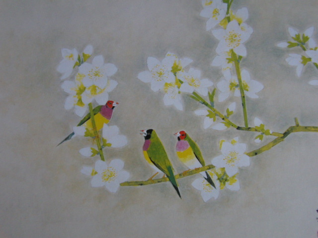 上村松篁、【春光（白桃に胡錦鳥）】、希少な額装用画集より、新品額装付 靉光、花、希少な額装用画集より、美品、新品額装付 - メルカリ