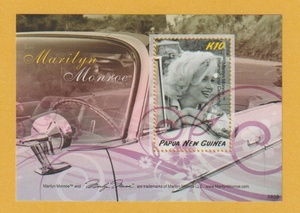 ● 【外国切手・パプアニューギニア】 マリリン・モンロー　S/S 切手シート (`08)　未使用