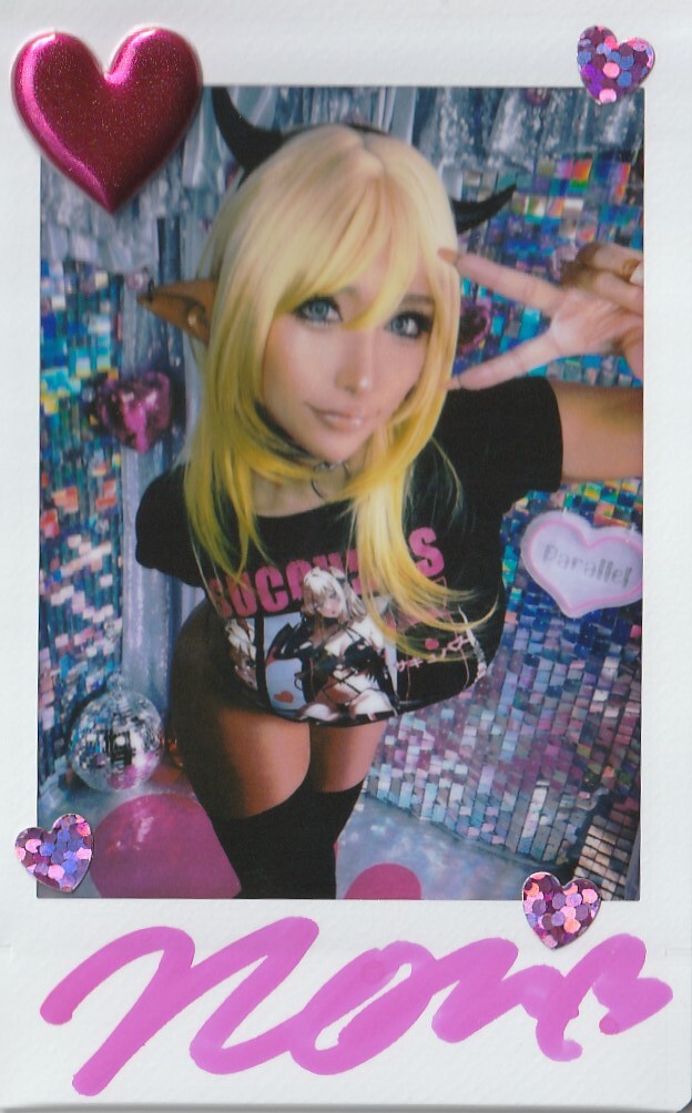 nonsummerjack 直筆サイン入りチェキ 着用衣装 non コスプレ 同人 黒