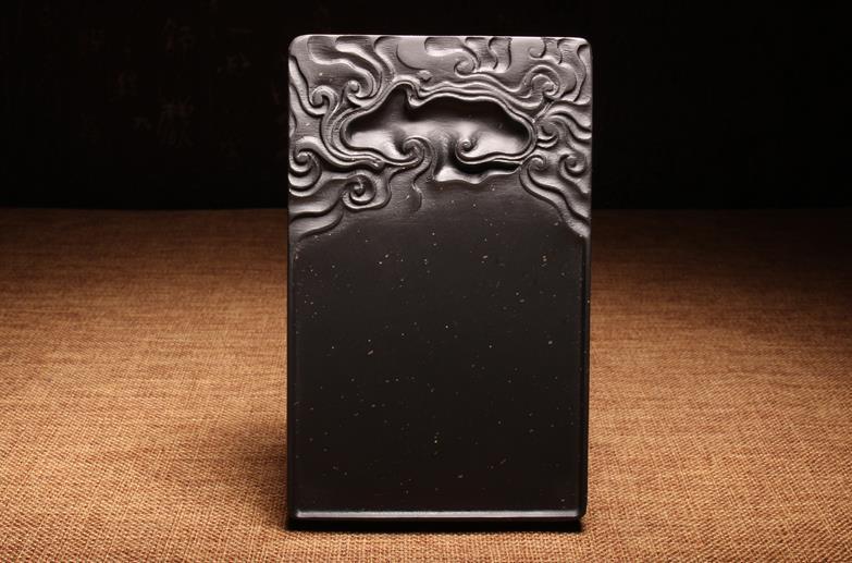 清代 松花石彫 吉祥如意文房暖硯 乾隆御銘手彫り 文房具 書