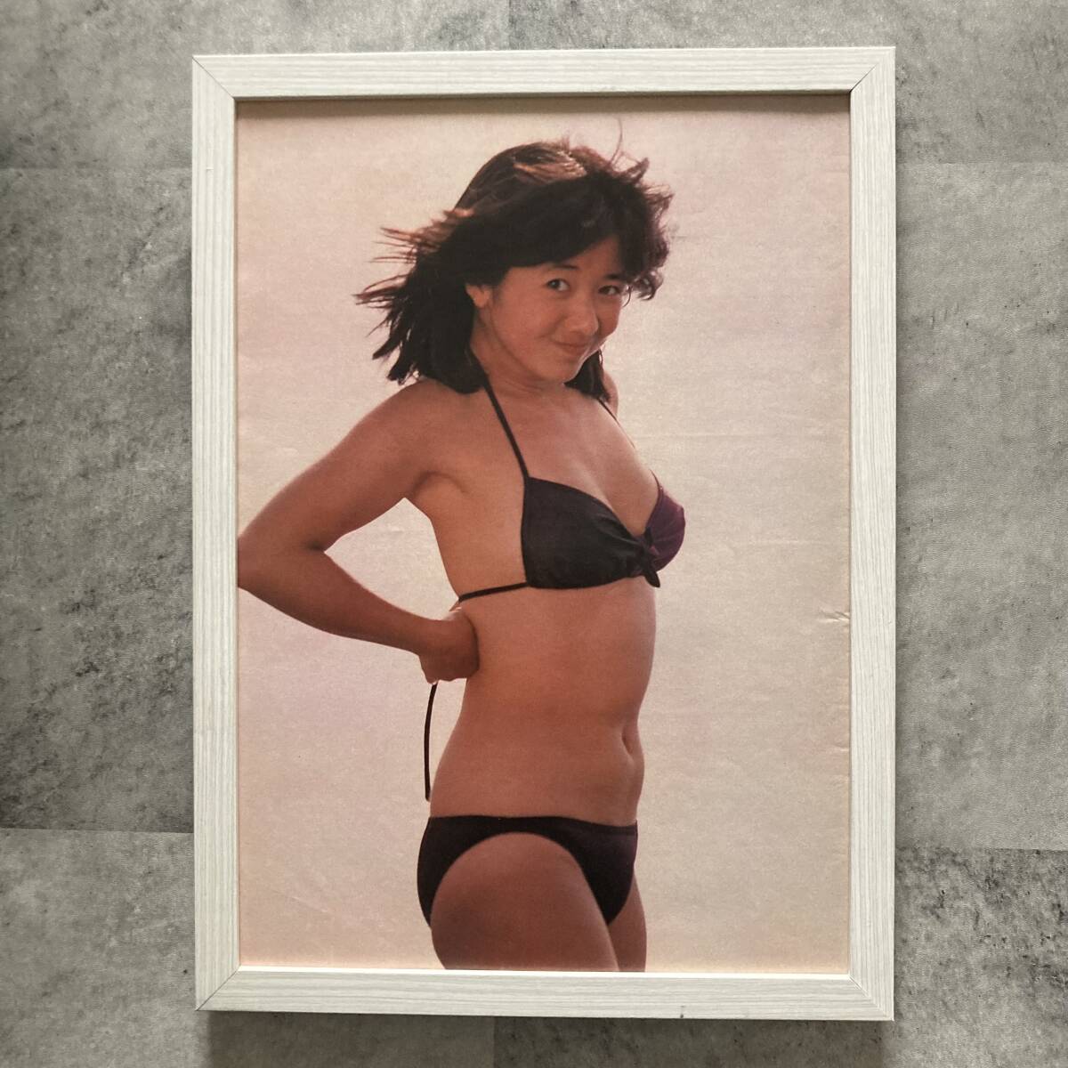 □送料無料☆美品 ◇[宮崎美子 ビキニグラビア/ ミノルタカメラX-7 『木製